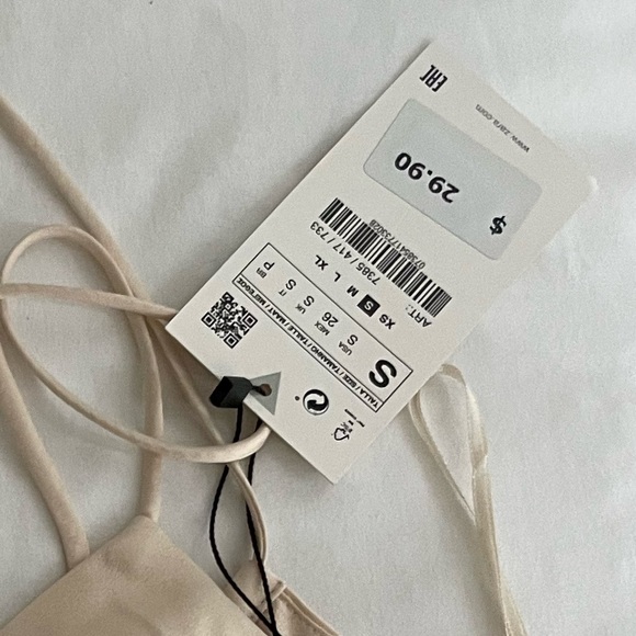 NWT Zara satin crop top - Picture 6 of 6